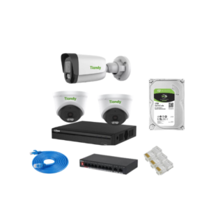 Trọn bộ 3 camera IP Tiandy 2MP