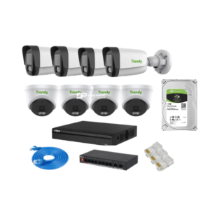 Trọn bộ 8 camera IP Tiandy 2MP