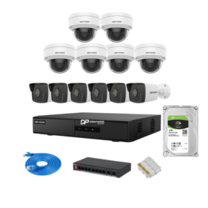 Trọn bộ 12 camera IP Hikvision 2MP