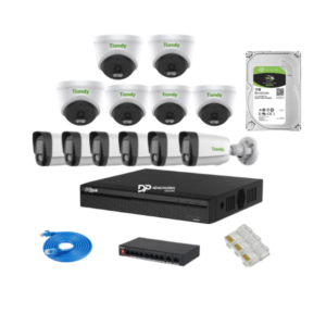 Trọn bộ 12 camera IP Tiandy 2MP