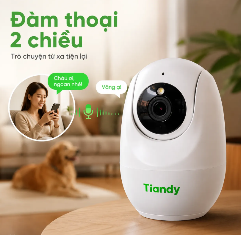 Camera TIANDY TC-H332N – Đàm thoại 2 chiều, Xoay 360° - Ảnh 7
